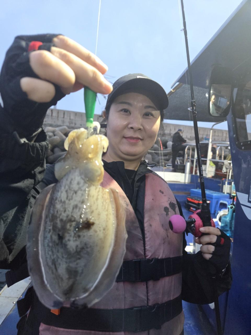 -실시간조황- 사이즈 좋은 갑오징어로 손맛보는중~! -군산새만금낚시 레전드호-
